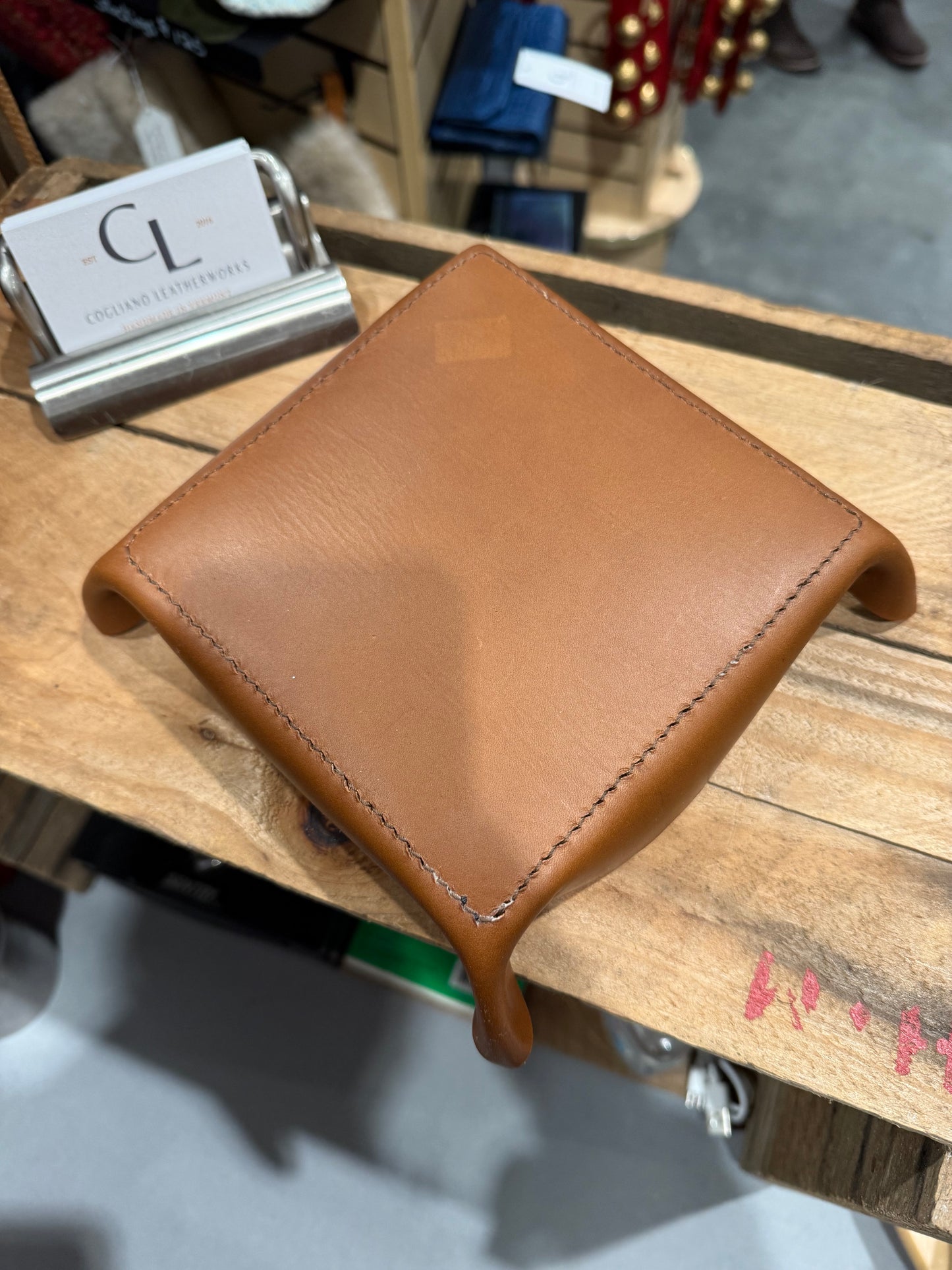 Italian Leather Valet Tray