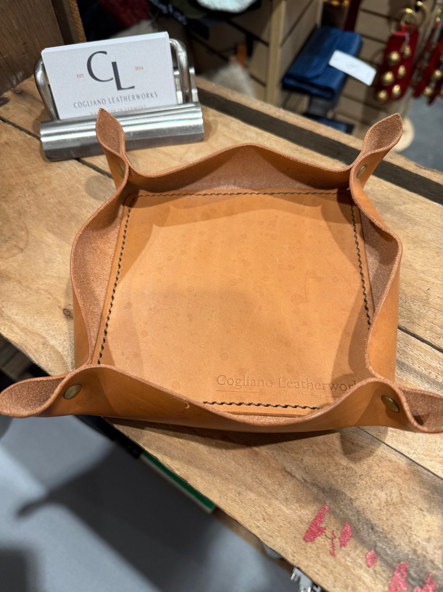 Italian Leather Valet Tray