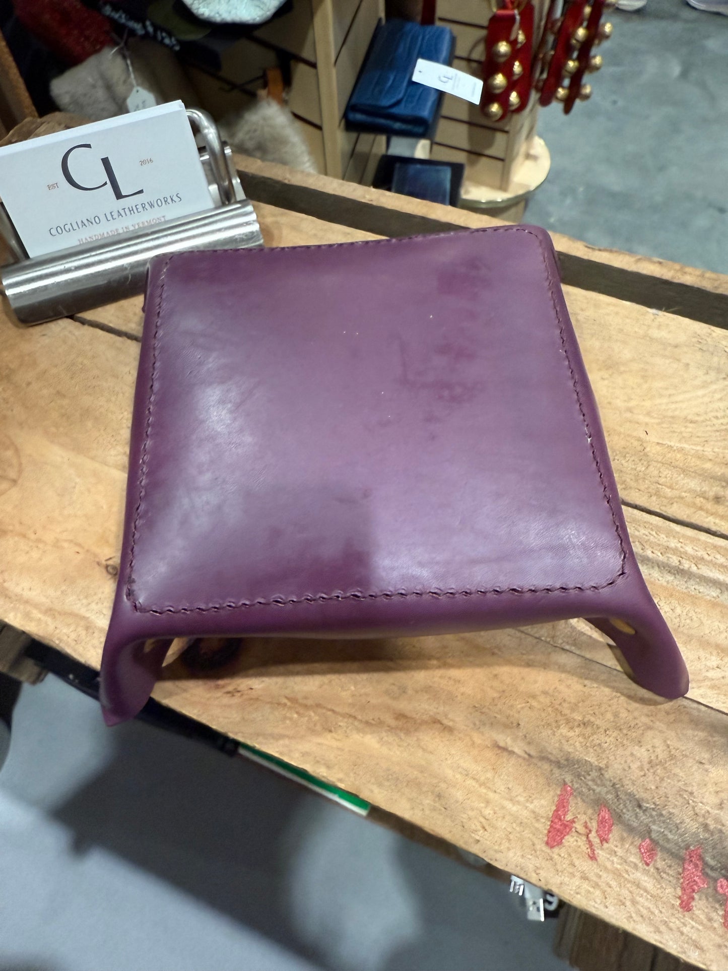 Italian Leather Valet Tray