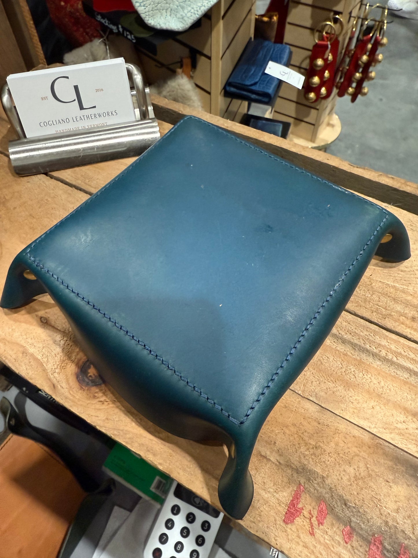 Italian Leather Valet Tray