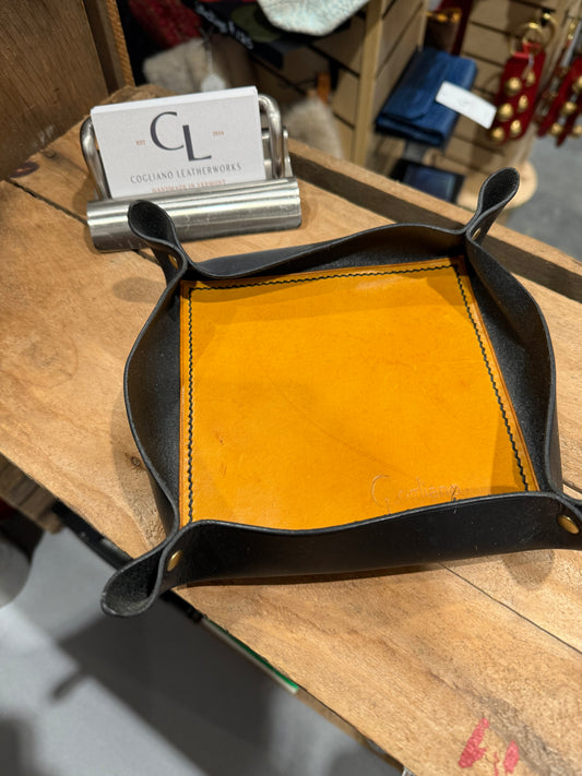 Italian Leather Valet Tray