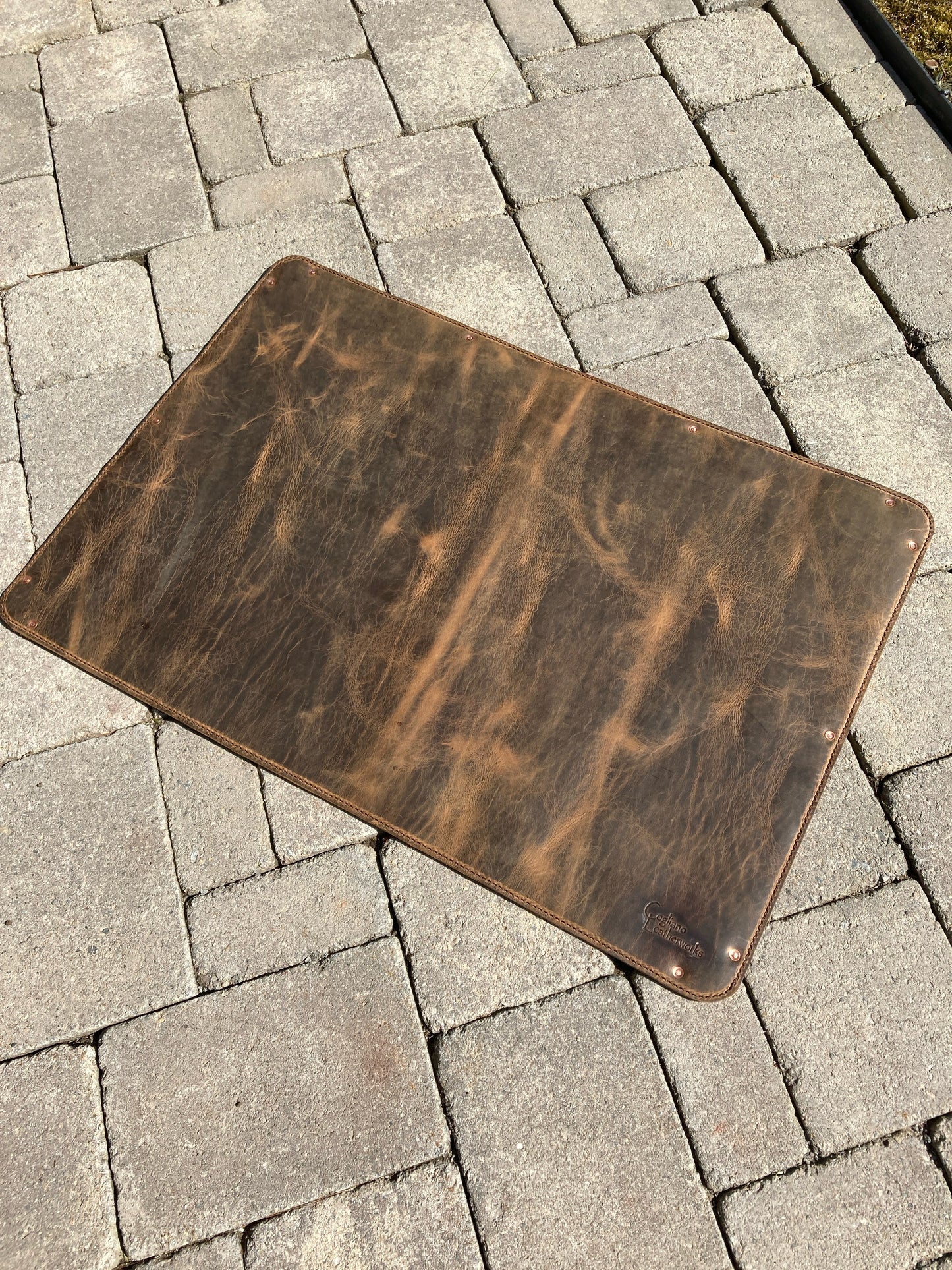 Leather desk pad. Large 32" x 22" - made to order